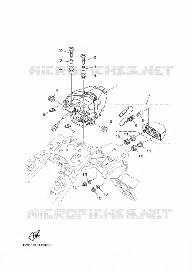 FEU ARRIERE Yamaha MOTO 700 2016 MT  MT07