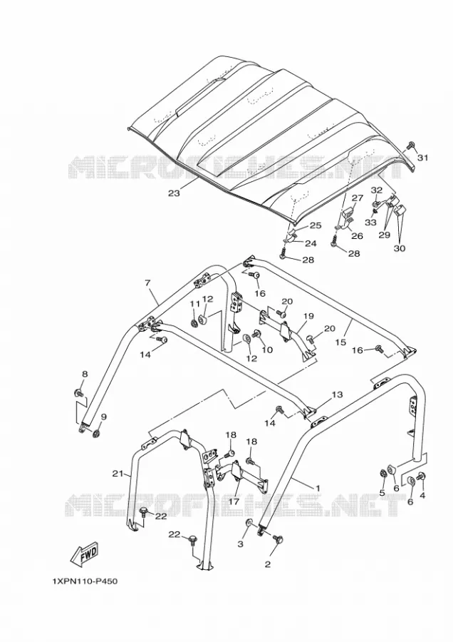 PARE CHOCS 2 Yamaha SIDE BY SIDE 700 2015 VIKING  YXM700E