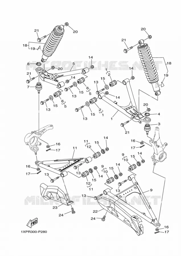 SUSPENSION / ROUE AVANT Yamaha SIDE BY SIDE 700 2015 VIKING  YXM700E