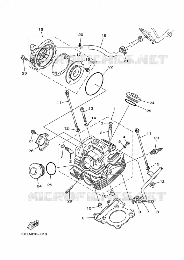 CULASSE Yamaha MOTO 250 2015 XT  XT250