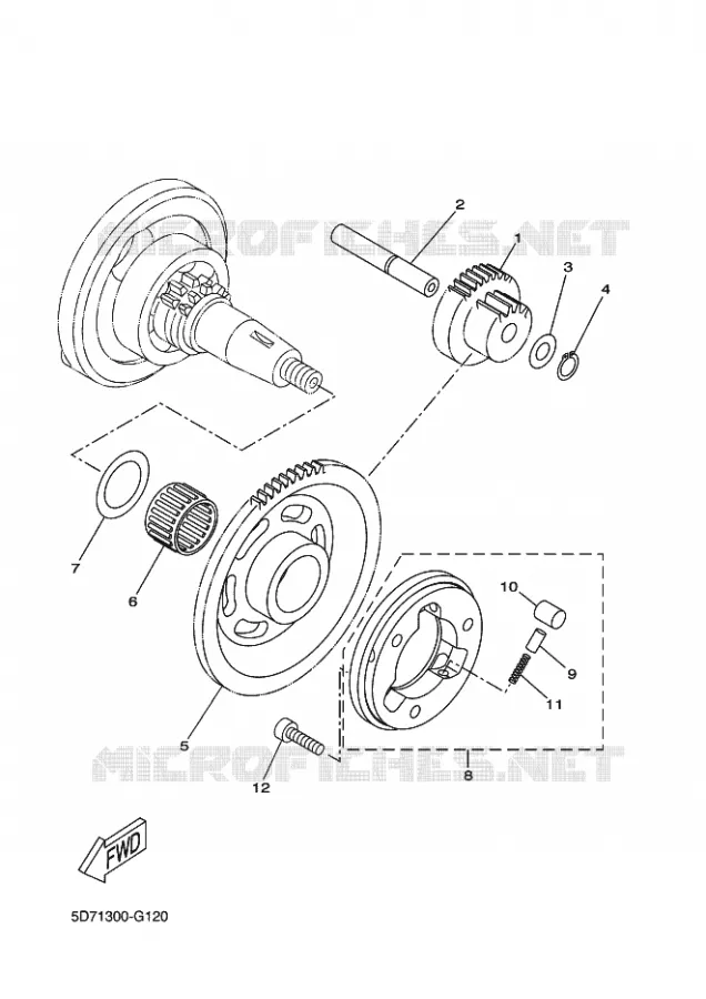 EMBRAYAGE DE DEMARREUR Yamaha MOTO 125 2009 WR-R  WR125R