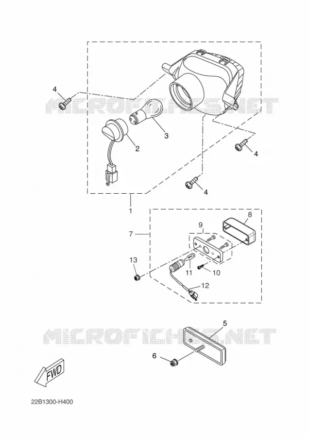 FEU ARRIERE Yamaha MOTO 125 2009 WR-R  WR125R
