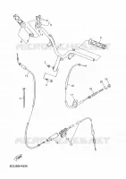 GUIDON ET CABLES pour Yamaha YN50 de 2012
