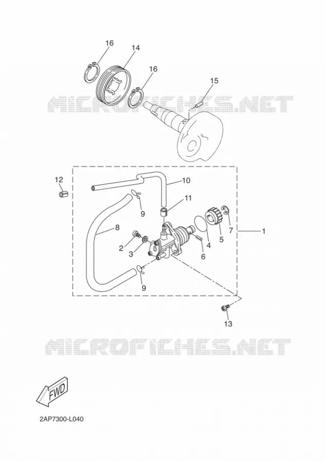 POMPE A HUILE Yamaha SCOOTER 50 2012 NEOS  YN50