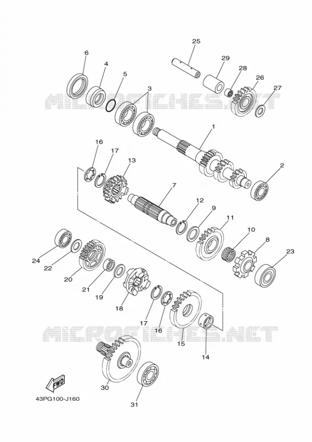 TRANSMISSION Yamaha QUAD 700 2014 GRIZZLY  YFM700FWADYFM700PHE