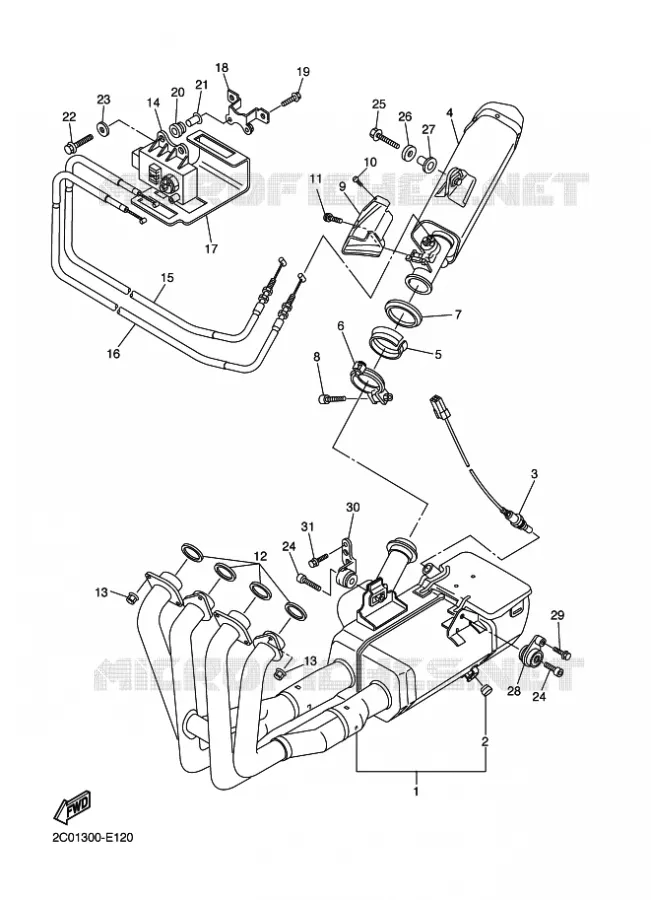 ECHAPPEMENT Yamaha MOTO 600 2006 R6  YZF-R6