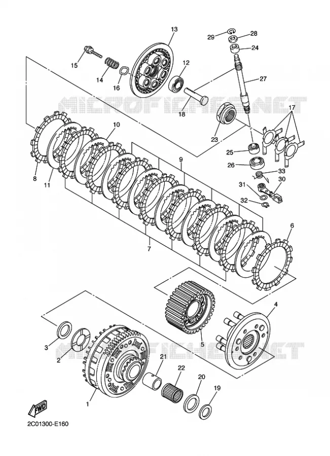 EMBRAYAGE DE DEMARREUR Yamaha MOTO 600 2006 R6  YZF-R6