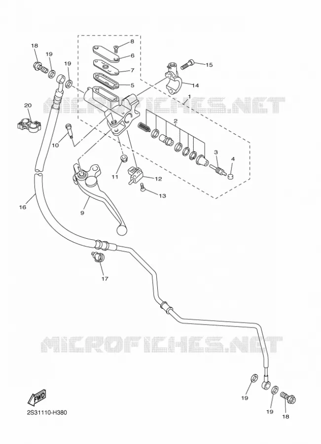 MAITRE CYLINDRE D'EMBRAYAGE Yamaha MOTO 1700 2016 VMAX  VMX17