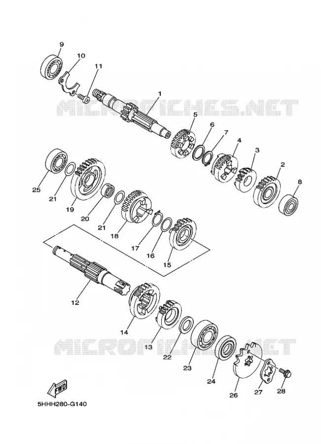 TRANSMISSION Yamaha MOTO 125 2016 TTR  TT-R125LW