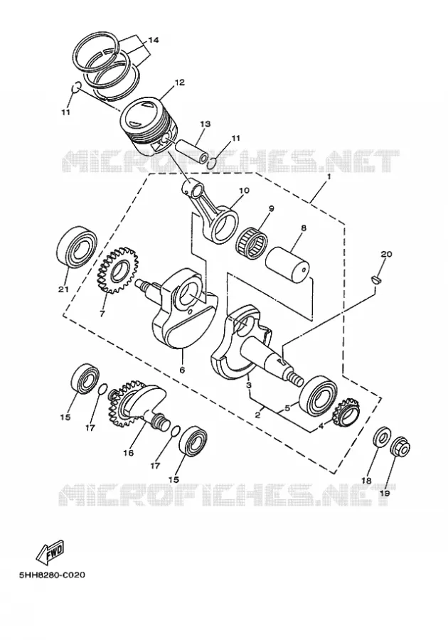 VILEBREQUIN / PISTON Yamaha MOTO 125 2016 TTR  TT-R125LW