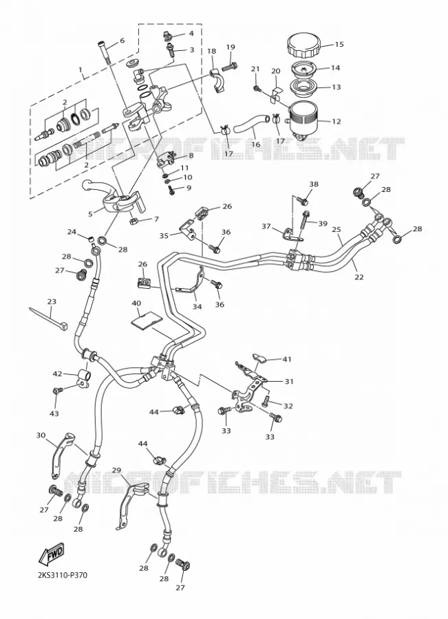 MAITRE CYLINDRE DE FREIN AVANT Yamaha MOTO 1000 2016 R1  YZF-R1