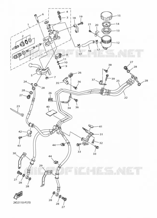 MAITRE CYLINDRE DE FREIN AVANT Yamaha MOTO 1000 2016 R1  YZF-R1