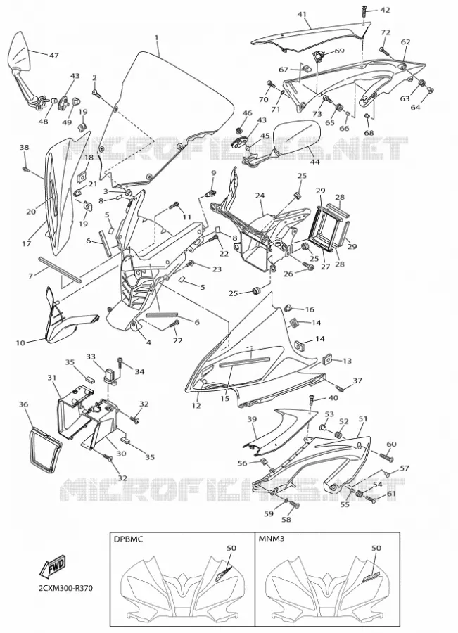 CARENAGES 1  Yamaha MOTO 600 2016 R6  YZF-R6