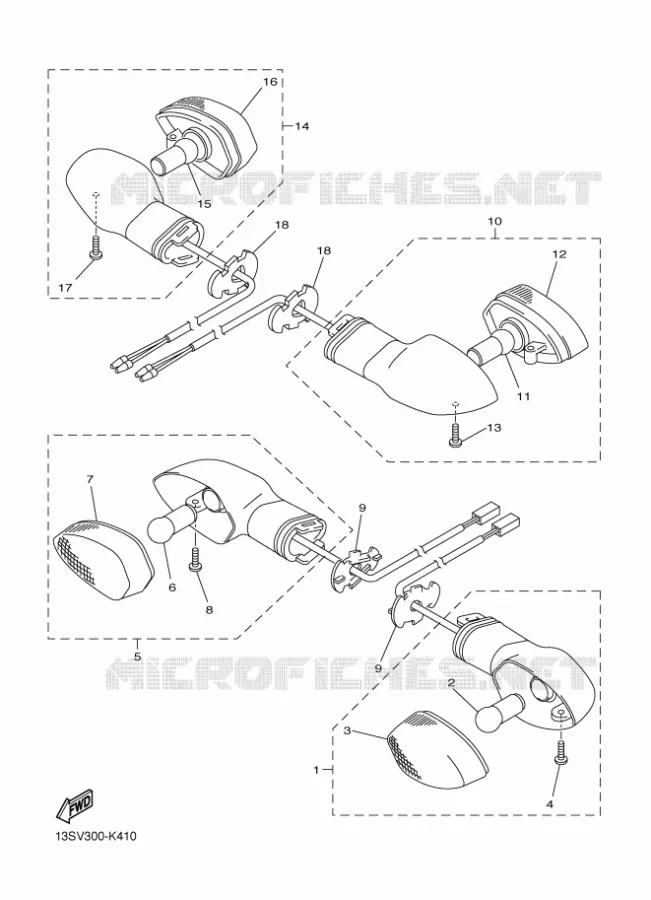 CLIGNOTANT Yamaha MOTO 600 2016 R6  YZF-R6
