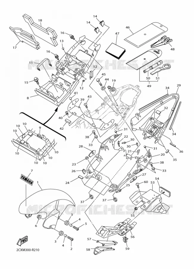 GARDE BOUE Yamaha MOTO 600 2016 R6  YZF-R6