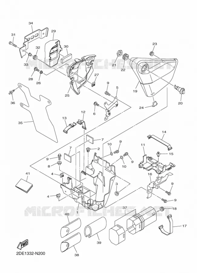 COUVERCLE LATERAL Yamaha MOTO 950 2016 XV  XVS950CU