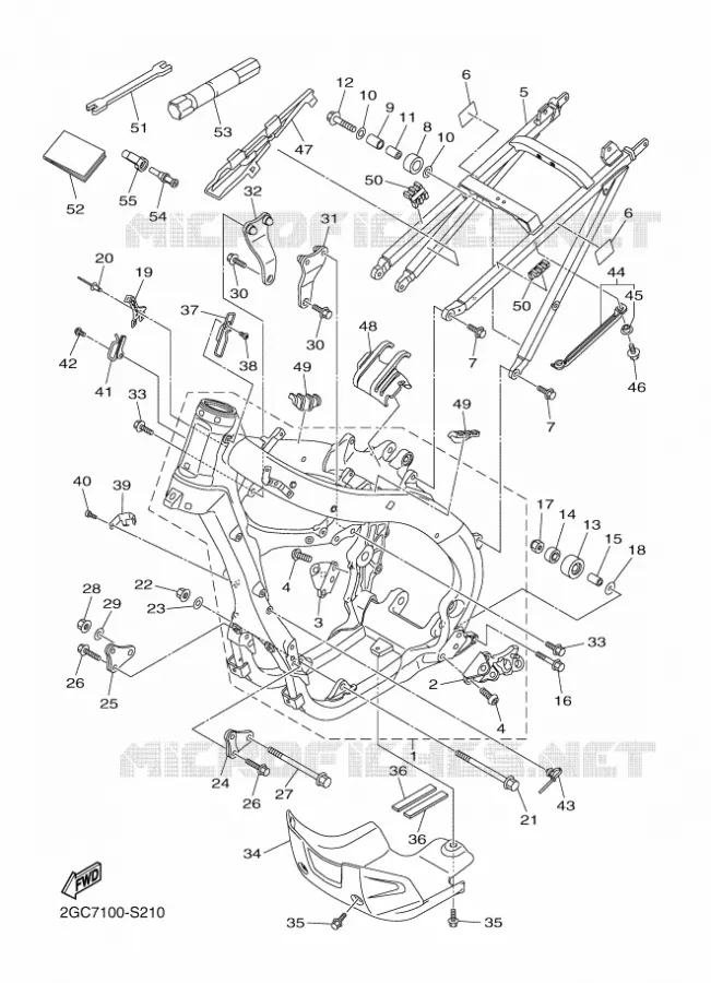 CADRE Yamaha MOTO 450 2017 WRF  WR450FH
