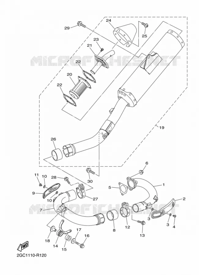 ECHAPPEMENT Yamaha MOTO 450 2017 WRF  WR450F