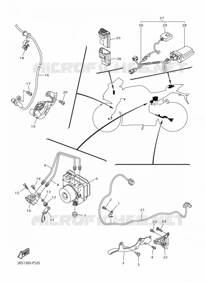 PARTIE ELECTRIQUE 3 Yamaha MOTO 1000 2016 R1M  YZF-R1M