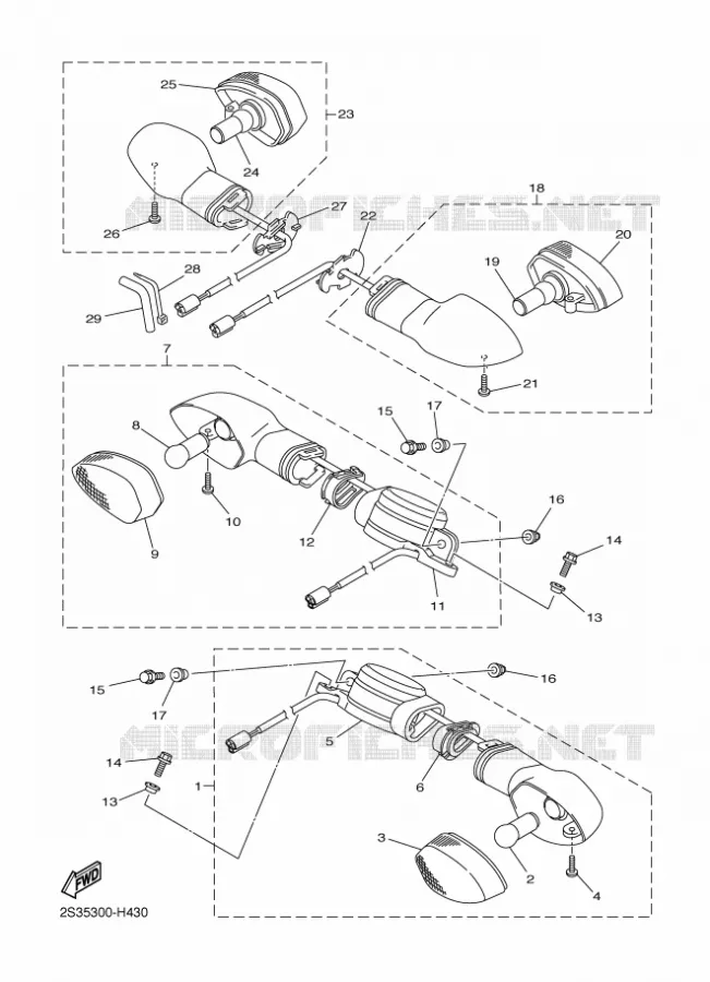 CLIGNOTANT Yamaha MOTO 1700 2009 VMAX  VMAX17