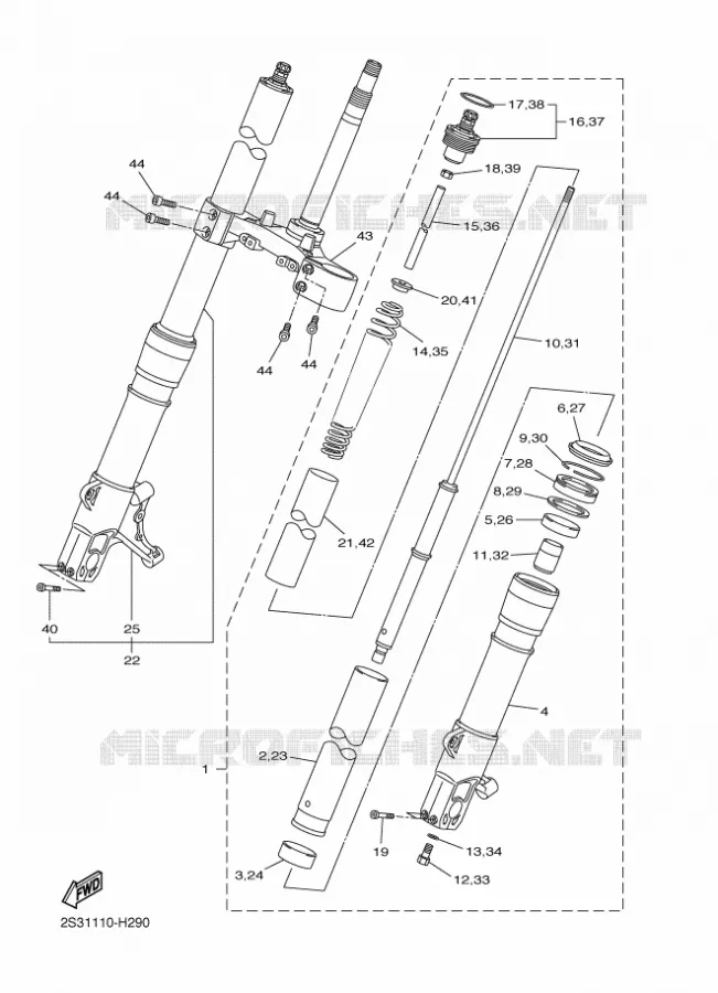 FOURCHE Yamaha MOTO 1700 2009 VMAX  VMAX17