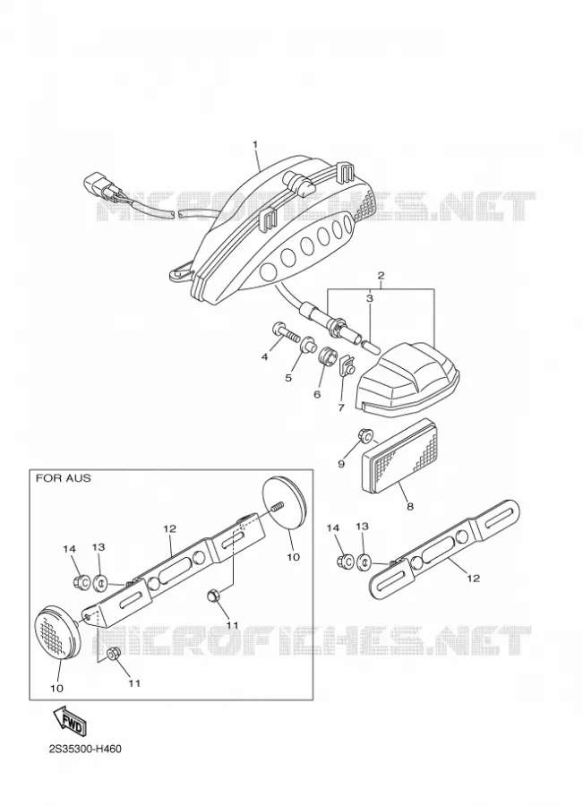 FEU ARRIERE Yamaha MOTO 1700 2009 VMAX  VMAX17