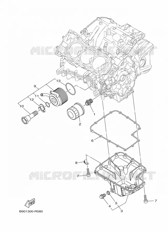 FILTRE A HUILE Yamaha MOTO 900 2016 MT  MT09TRA