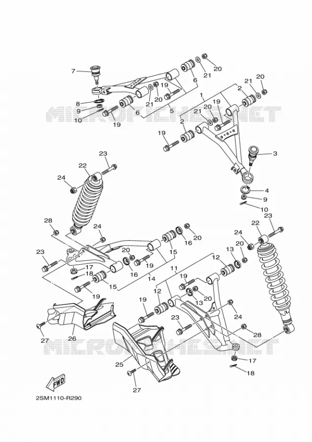 SUSPENSION / ROUE AVANT Yamaha QUAD 700 2017 KODIAK  YFM700FWBD