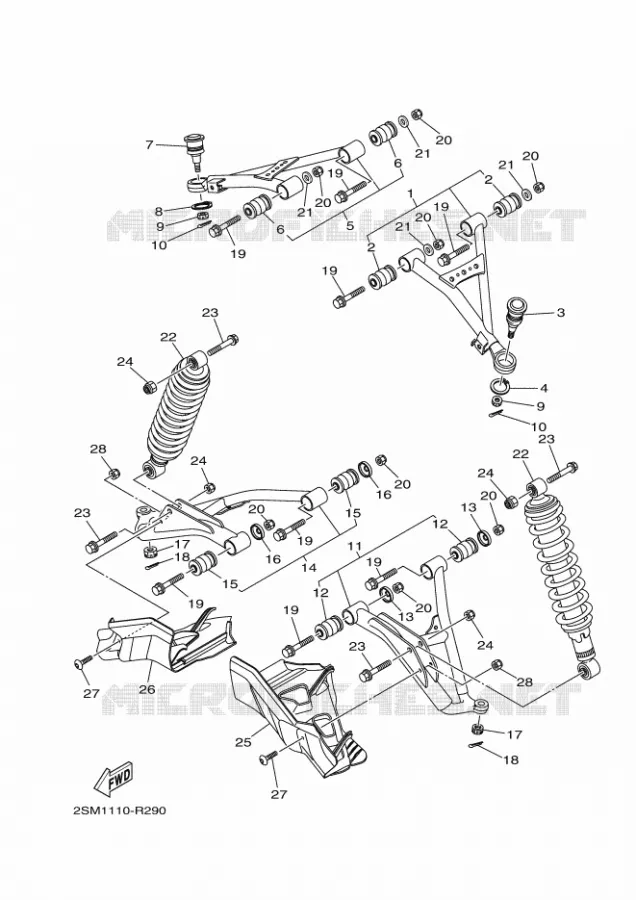 SUSPENSION / ROUE AVANT Yamaha QUAD 700 2017 KODIAK  YFM700FWBD