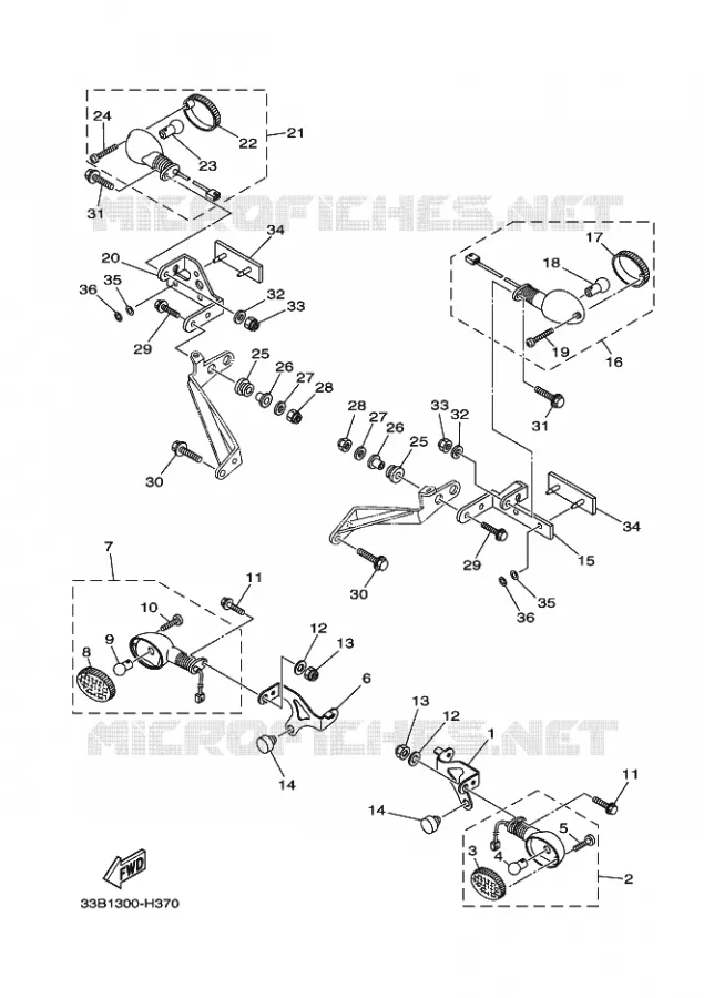 CLIGNOTANT Yamaha QUAD 250 2009 RAPTOR  YFM250R