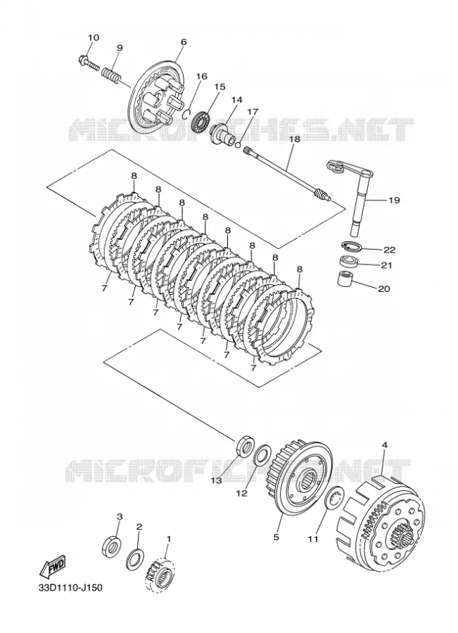 EMBRAYAGE DE DEMARREUR Yamaha MOTO 450 2012 YZF  YZ450F
