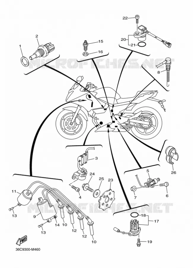 PARTIE ELECTRIQUE 1 Yamaha MOTO 600 2016 XJ6  XJ6S