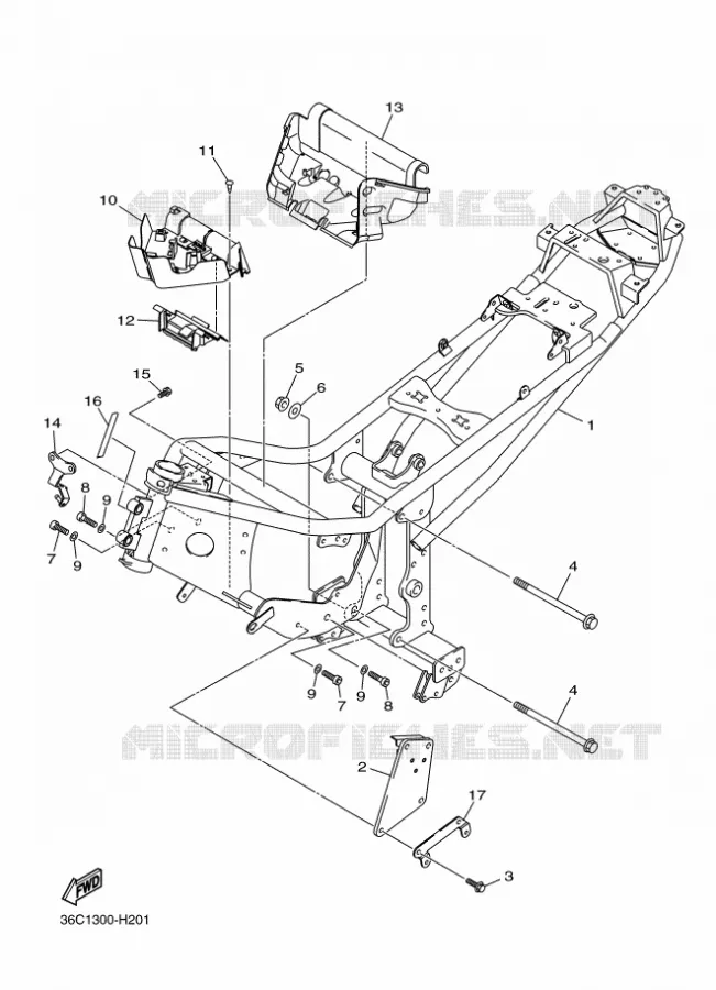 CADRE Yamaha MOTO 600 2016 XJ6  XJ6SA