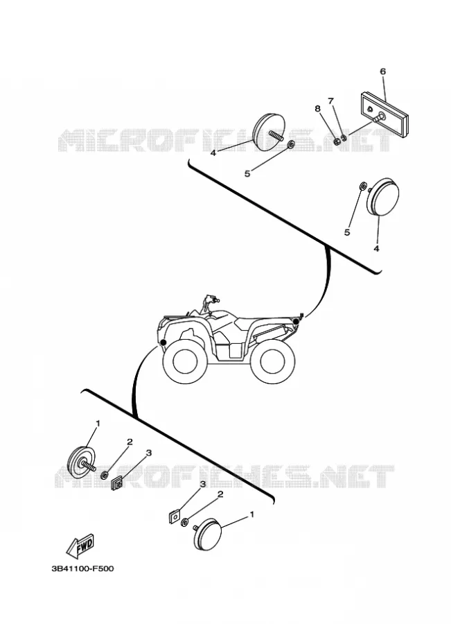PARTIE ELECTRIQUE 2 Yamaha QUAD 700 2008 GRIZZLY 700  EPS  YFM700FWAD