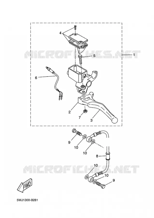 MAITRE CYLINDRE DE FREIN ARRIERE Yamaha SCOOTER 50 2006 NITRO  YQ50