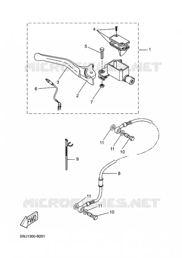 MAITRE CYLINDRE DE FREIN AVANT Yamaha SCOOTER 50 2006 NITRO  YQ50