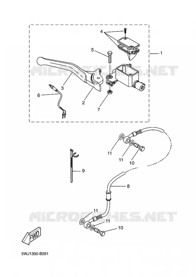 MAITRE CYLINDRE DE FREIN AVANT Yamaha SCOOTER 50 2006 NITRO  YQ50