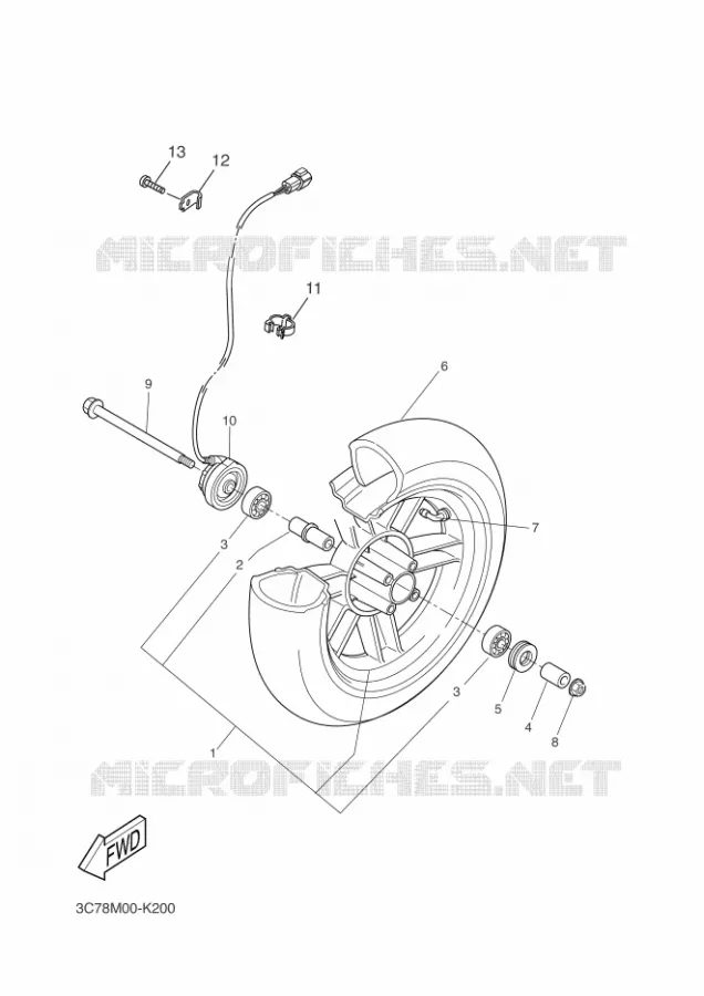 ROUE AVANT Yamaha SCOOTER 50 2016 STUNT NAKED  EW50N