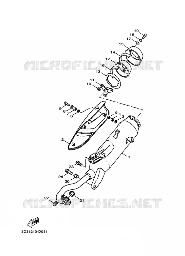 ECHAPPEMENT Yamaha SCOOTER 100 2005 JOG  XC100