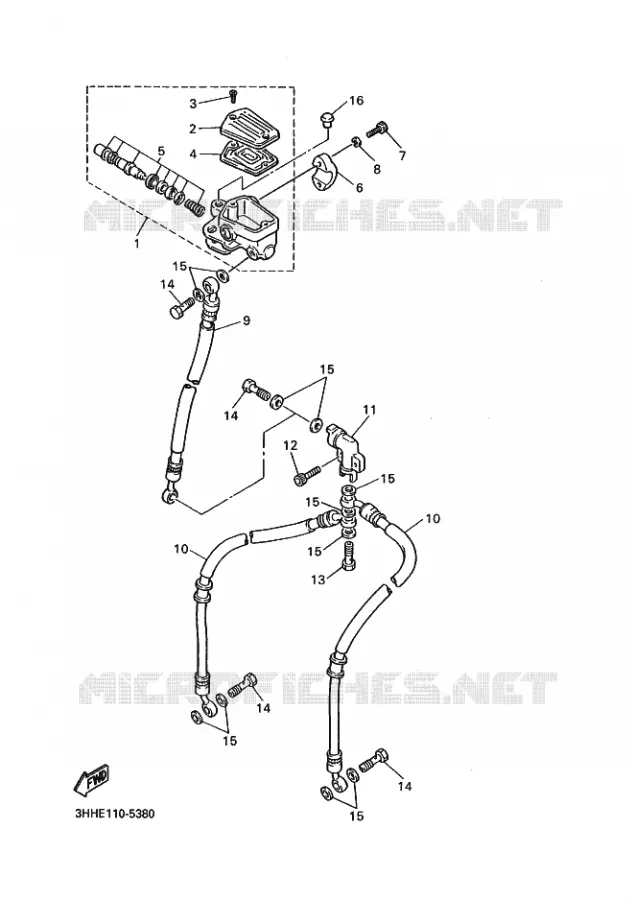 MAITRE CYLINDRE AVANT Yamaha MOTO 600 1997 FZR GENESIS  FZR600