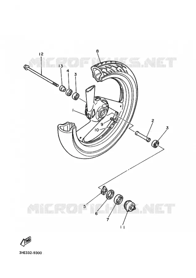 ROUE AVANT Yamaha MOTO 600 1997 FZR GENESIS  FZR600