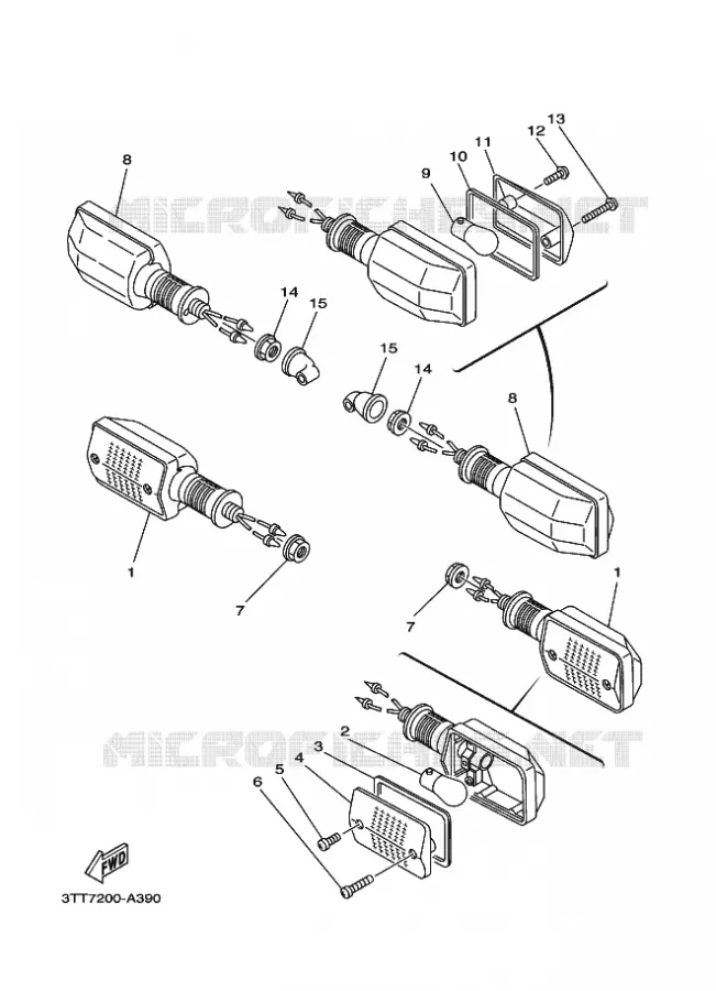 CLIGNOTANT Yamaha MOTO 175 2013 DT  DT175