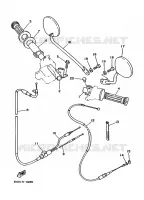 GUIDON ET CABLES pour Yamaha YSR80 de 1991