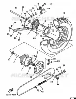 ROUE ARRIERE pour Yamaha YSR80 de 1991