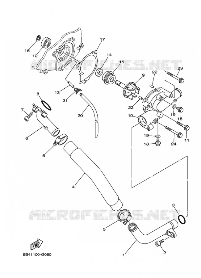 POMPE A EAU / DURITES Yamaha SIDE BY SIDE 700 2011 RHINO  YXR700F