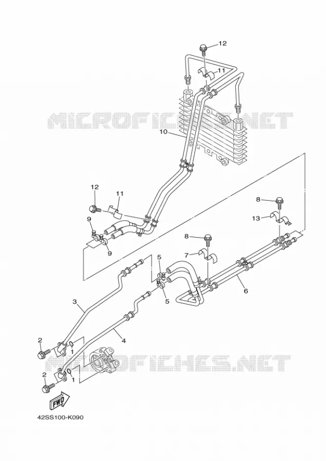 RADIATEUR D'HUILE / ECHANGEUR Yamaha SIDE BY SIDE 700 2011 RHINO  YXR700F