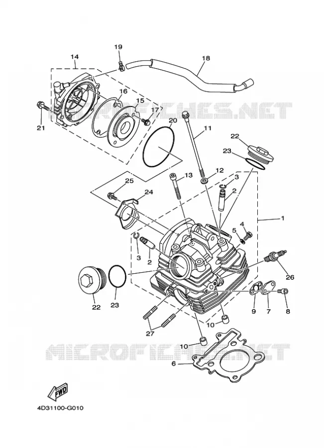 CULASSE Yamaha QUAD 250 2009 RAPTOR  YFM250R