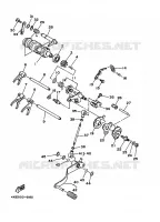 BARILLET DE SELECTION / FOURCHETTES pour Yamaha YFM350FW-X de 1997
