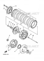 EMBRAYAGE DE DEMARREUR pour Yamaha YFM350FW-X de 1997
