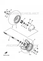 ROUE ARRIERE pour Yamaha YFM350FW-X de 1997